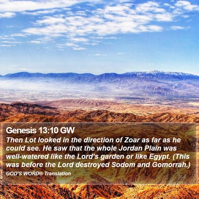 Genesis 13:10 GW Bible Verse Image