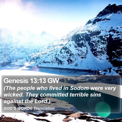 Genesis 13:13 GW Bible Verse Image