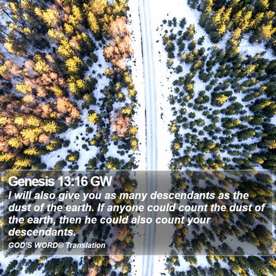 Genesis 13:16 GW Bible Verse Image