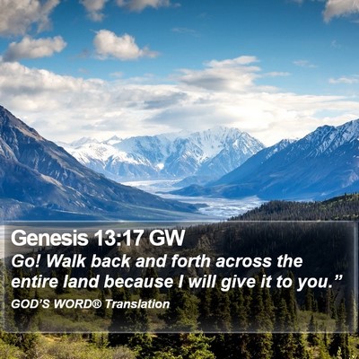 Genesis 13:17 GW Bible Verse Image