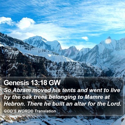 Genesis 13:18 GW Bible Verse Image