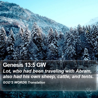 Genesis 13:5 GW Bible Verse Image