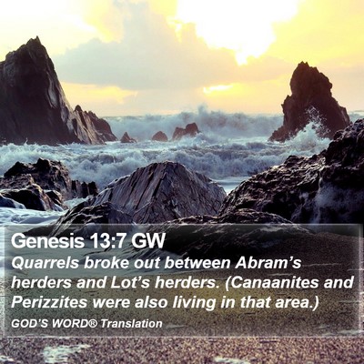 Genesis 13:7 GW Bible Verse Image