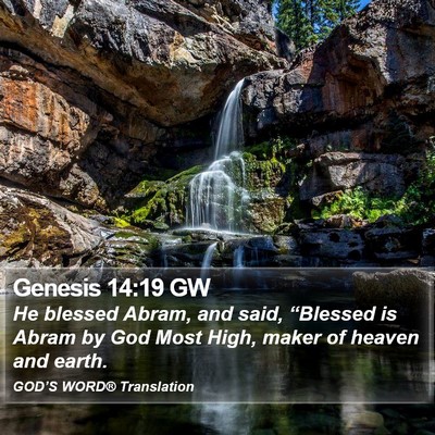 Genesis 14:19 GW Bible Verse Image