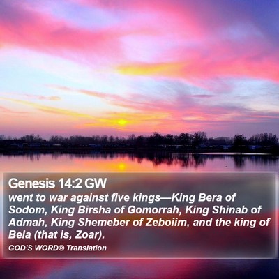 Genesis 14:2 GW Bible Verse Image
