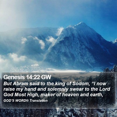 Genesis 14:22 GW Bible Verse Image