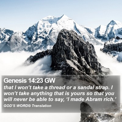 Genesis 14:23 GW Bible Verse Image