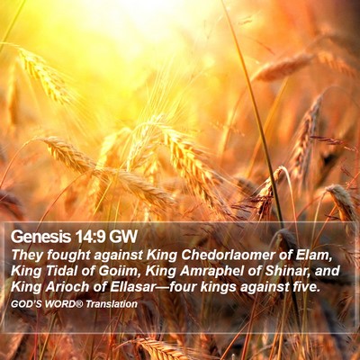 Genesis 14:9 GW Bible Verse Image