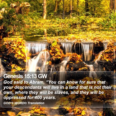 Genesis 15:13 GW Bible Verse Image