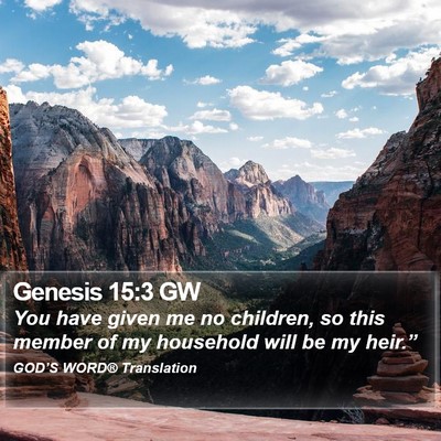 Genesis 15:3 GW Bible Verse Image