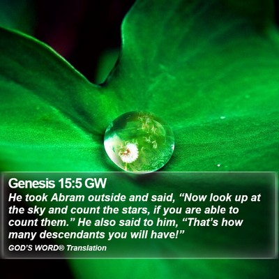 Genesis 15:5 GW Bible Verse Image