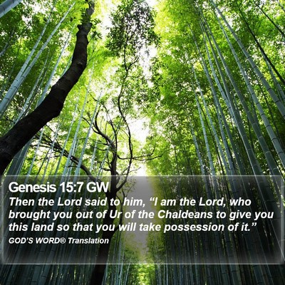 Genesis 15:7 GW Bible Verse Image