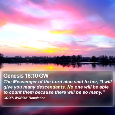 Genesis 16:10 GW Bible Verse Image