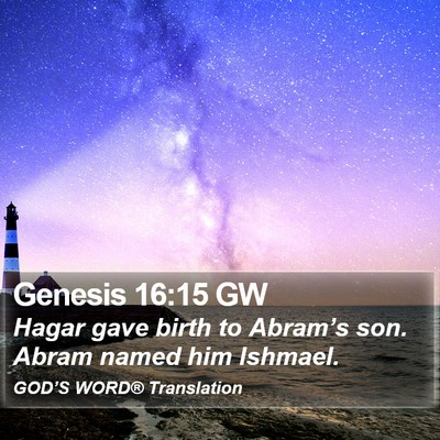 Genesis 16:15 GW Bible Verse Image
