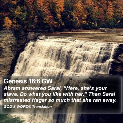 Genesis 16:6 GW Bible Verse Image