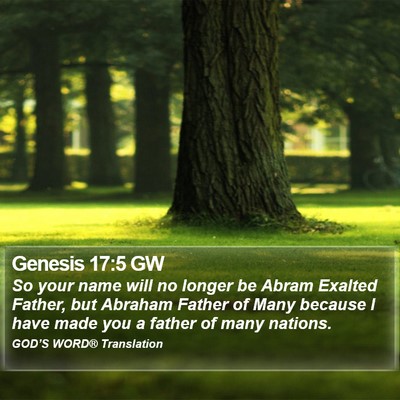 Genesis 17:5 GW Bible Verse Image