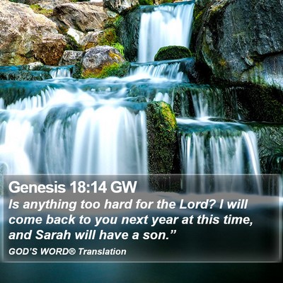 Genesis 18:14 GW Bible Verse Image