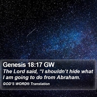 Genesis 18:17 GW Bible Verse Image