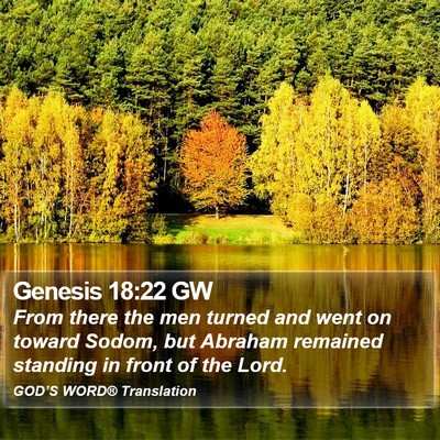 Genesis 18:22 GW Bible Verse Image