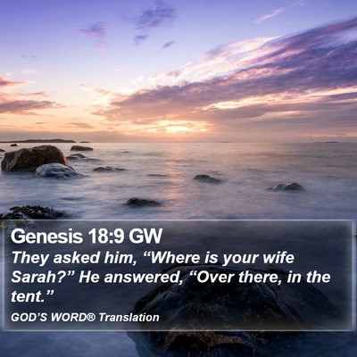Genesis 18:9 GW Bible Verse Image