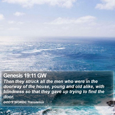 Genesis 19:11 GW Bible Verse Image