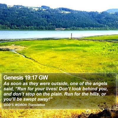 Genesis 19:17 GW Bible Verse Image