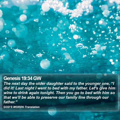 Genesis 19:34 GW Bible Verse Image