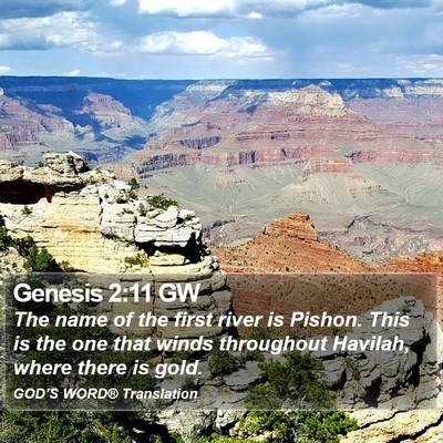 Genesis 2:11 GW Bible Verse Image