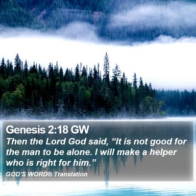 Genesis 2:18 GW Bible Verse Image
