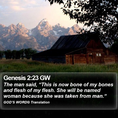 Genesis 2:23 GW Bible Verse Image