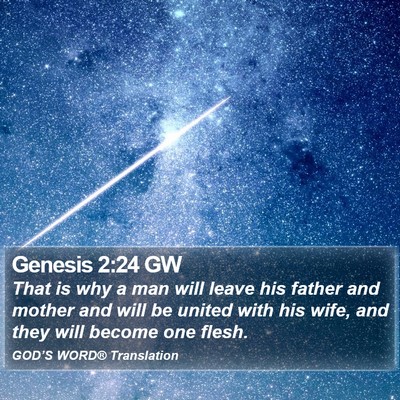 Genesis 2:24 GW Bible Verse Image