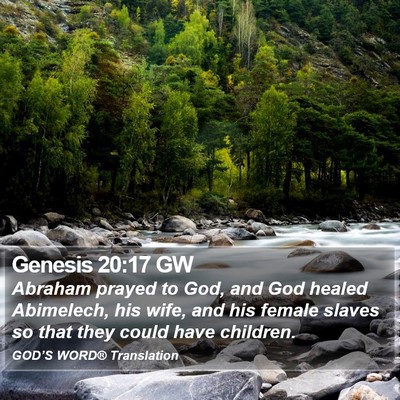 Genesis 20:17 GW Bible Verse Image