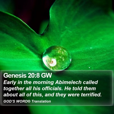 Genesis 20:8 GW Bible Verse Image