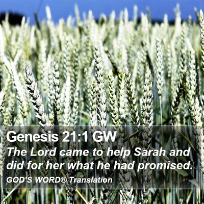 Genesis 21:1 GW Bible Verse Image