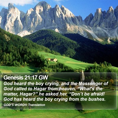 Genesis 21:17 GW Bible Verse Image