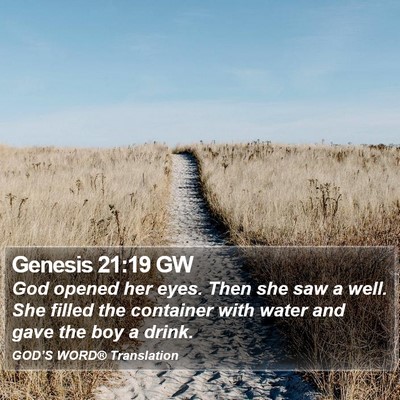 Genesis 21:19 GW Bible Verse Image