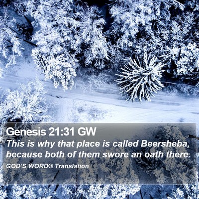 Genesis 21:31 GW Bible Verse Image