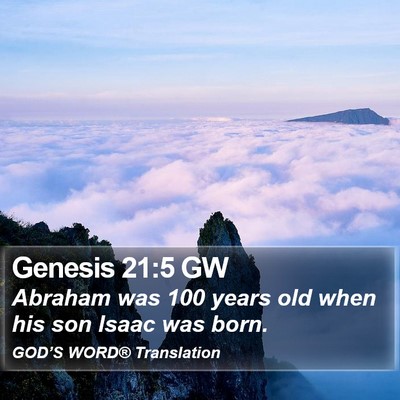 Genesis 21:5 GW Bible Verse Image