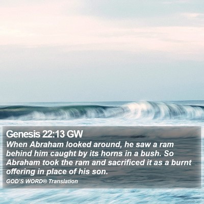 Genesis 22:13 GW Bible Verse Image