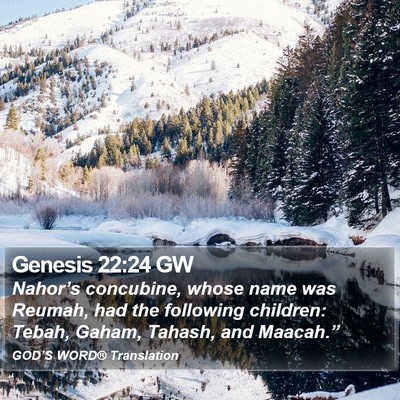 Genesis 22:24 GW Bible Verse Image