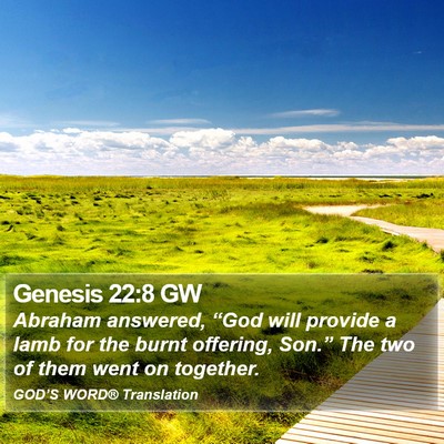 Genesis 22:8 GW Bible Verse Image