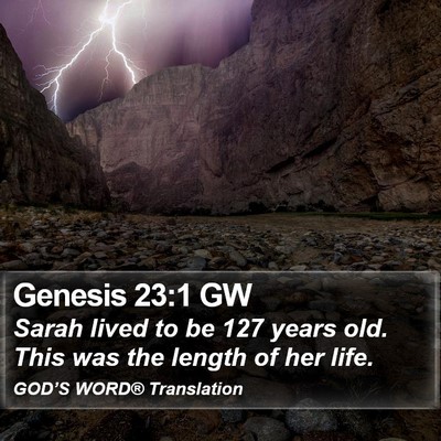 Genesis 23:1 GW Bible Verse Image