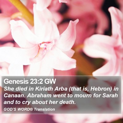 Genesis 23:2 GW Bible Verse Image