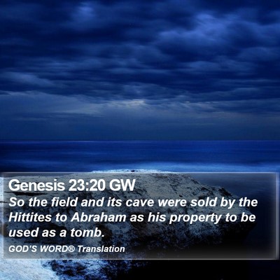 Genesis 23:20 GW Bible Verse Image