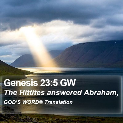 Genesis 23:5 GW Bible Verse Image