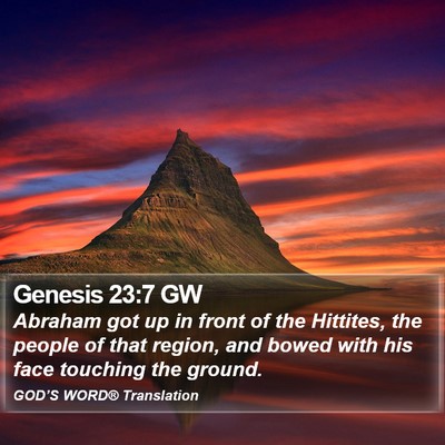Genesis 23:7 GW Bible Verse Image