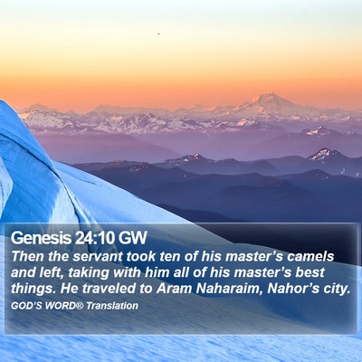 Genesis 24:10 GW Bible Verse Image
