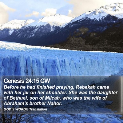 Genesis 24:15 GW Bible Verse Image