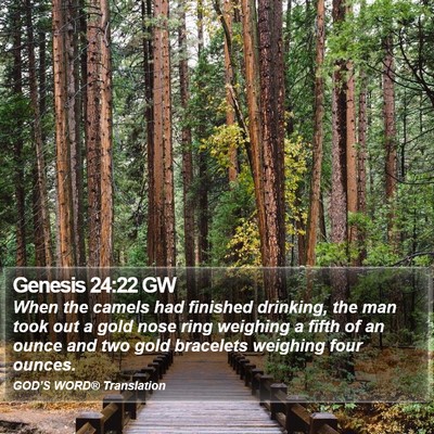 Genesis 24:22 GW Bible Verse Image