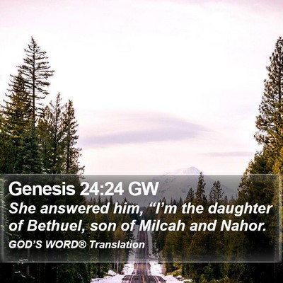 Genesis 24:24 GW Bible Verse Image